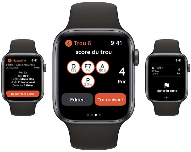 Apple Watch, Hello Birdie, Caddie intelligent