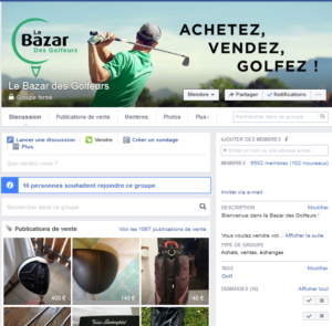 Page Facebook - Le Bazar des Golfeurs