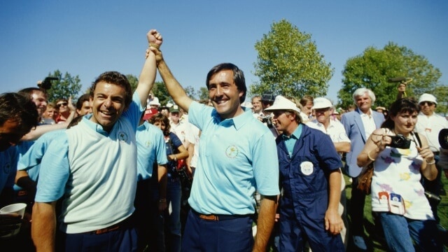 Ryder Cup 1987- Tony Jacklin et Seve Ballesteros